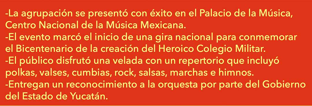 Yucatán, anfitrión del primer concierto del 2023 de la Orquesta Sinfónica de la Sedena
