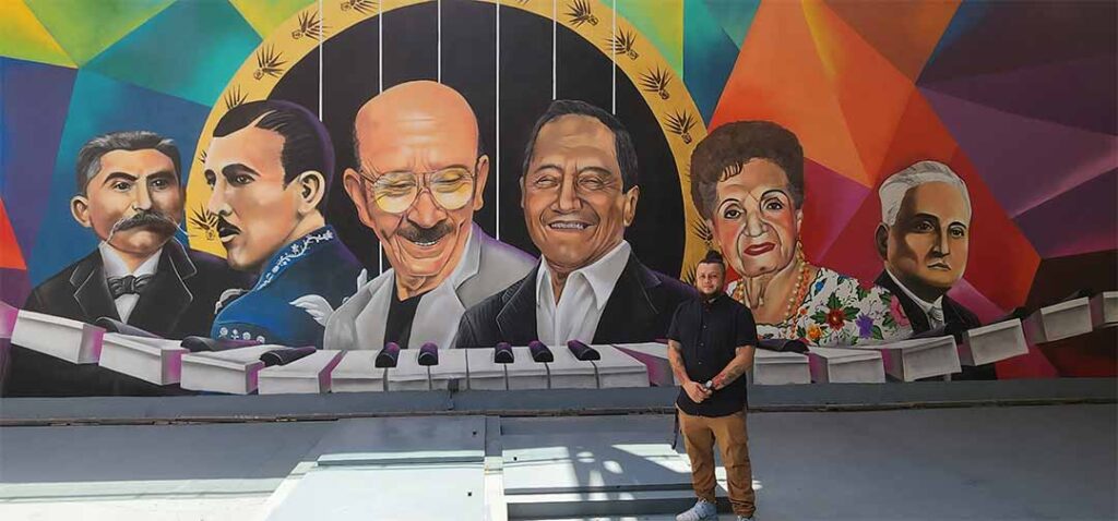José Góngora: mural de tributo a la trova yucateca